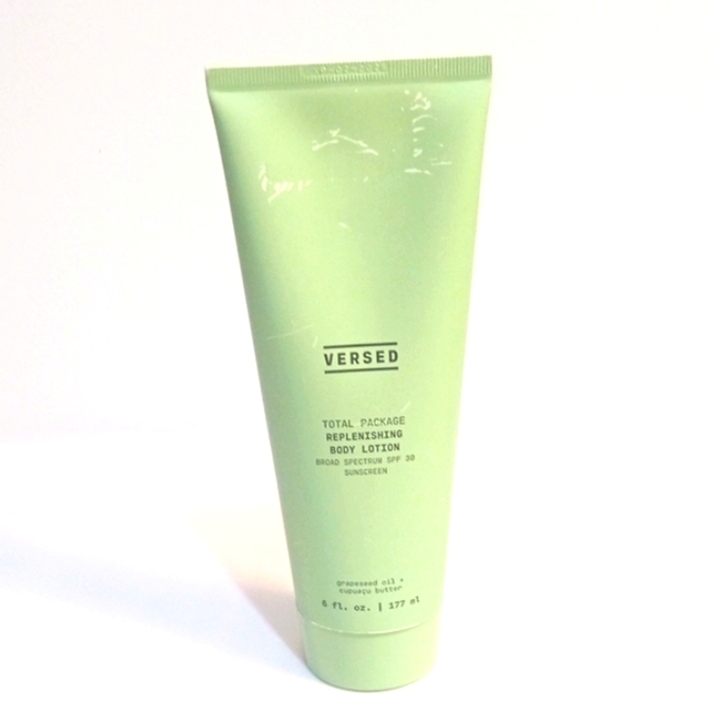 VERSED GREEN TOTAL PACKAGE REPLENISHING SPF 30 BODY LOTION 6oz TUBE NWT